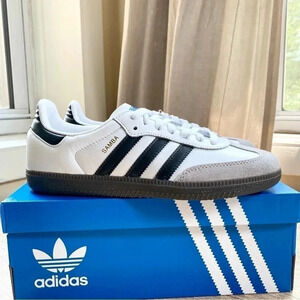 New Adidas Samba Sneakers Black White M5 / W6